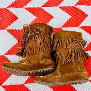 Minnetonka Double Fringe Moccasins